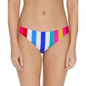 667 Raisins coast to coast Lowreider Swim Bottom WHITE STRIPE sz L $34